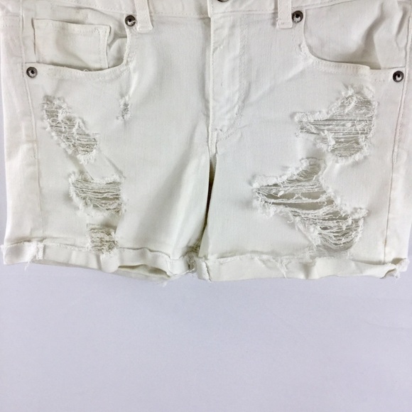 AMERICAN Eagle Midi Super Stretch Shorts White - Picture 6 of 12